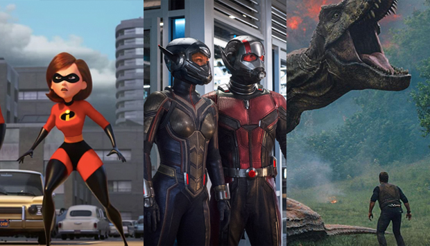 The Incredibles 2, Ant-Man and the Wasp, and Jurassic Park: Fallen Kingdom