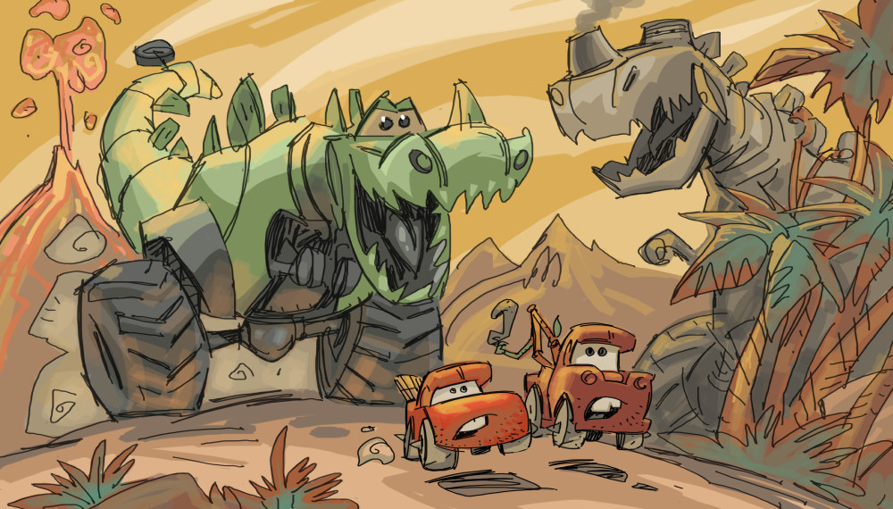 Cars on the Road concept art
