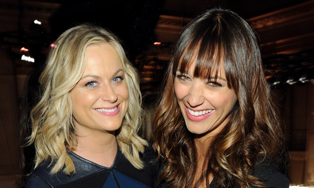 Exec producer Amy Poehler and voice co-star Rashida Jones [Photo by Bryan Bedder / Getty Images]