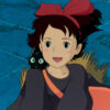 Kiki's Delivery Service, Kiki & Jiji production cel by Hayao Miyazaki (Studio Ghibli, 1989)
