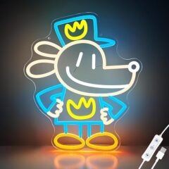 Dog Man neon light