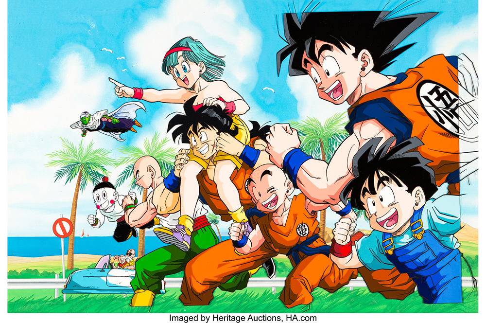 Dragon Ball Z - Group Shot Publicity Cel with Key Master Background (Toei Animation, c. 1989-90) Heritage Auctions
