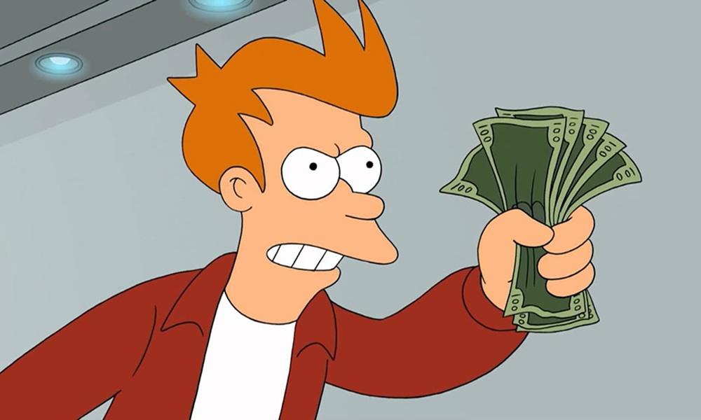 Futurama's Fry may not be a savvy shopper, but he knows what he wants and how to get it
