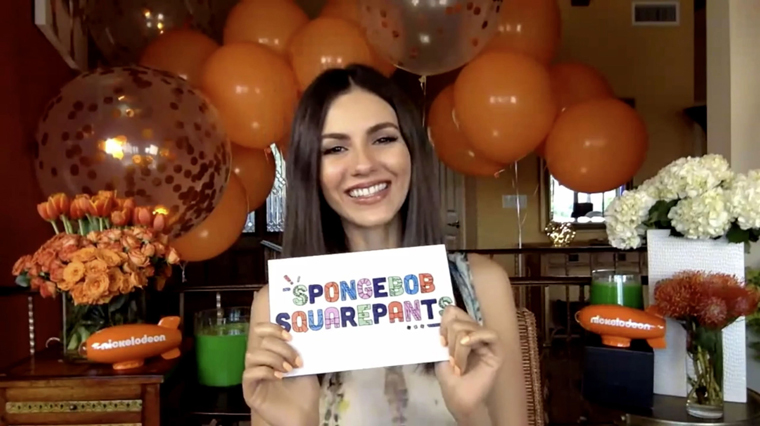 Screenshot of KCA 2020: Celebrate Together host Victoria Justice [Photo by Getty Images/Getty Images for Nickelodeon]