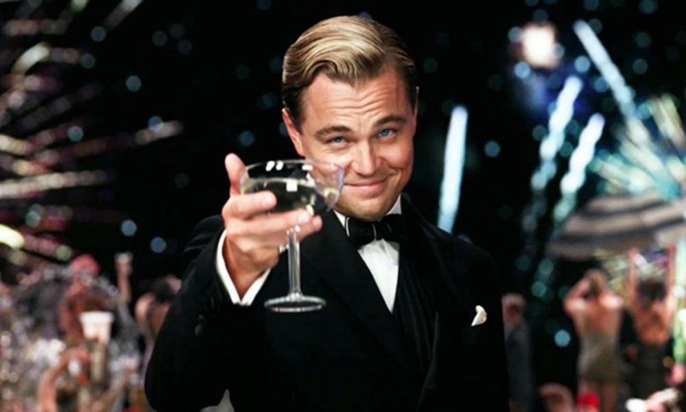 Leonardo DiCaprio as Jay Gatsby in Baz Luhrmann's Oscar-winning 2013 adaptation of The Great Gatsby (Warner Bros.)