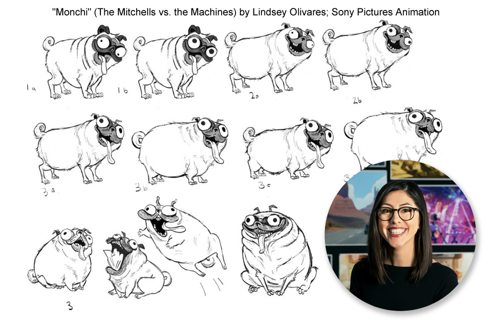 "Monchi" (The Mitchells vs. the Machines) by Lindsey Olivares; Sony Pictures Animation