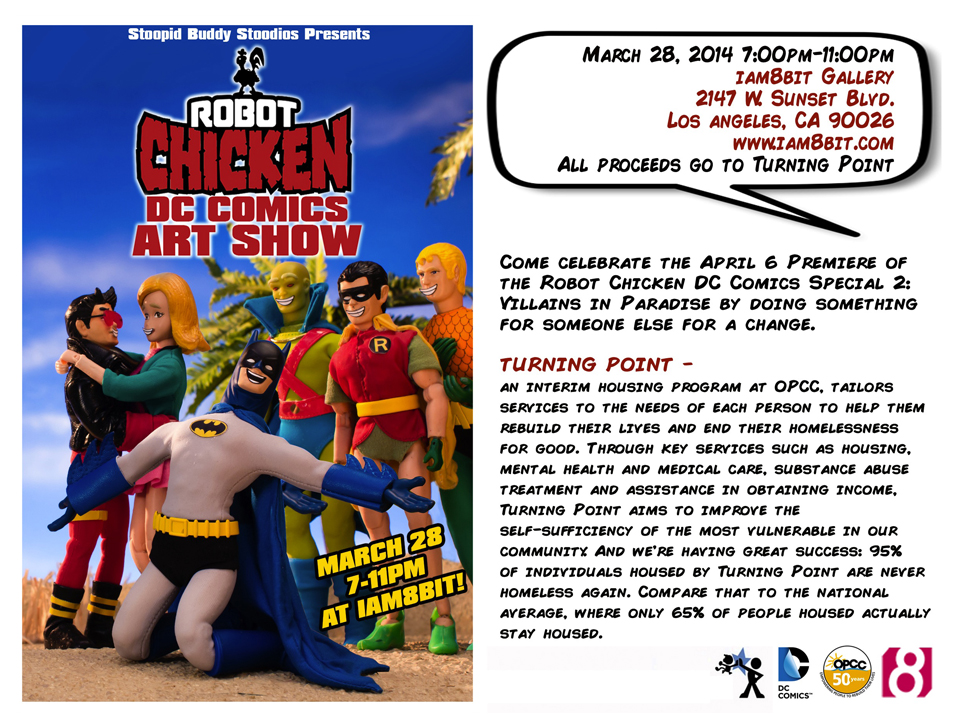 Benefit Exhibits 'Robot Chicken,' DC Artwork