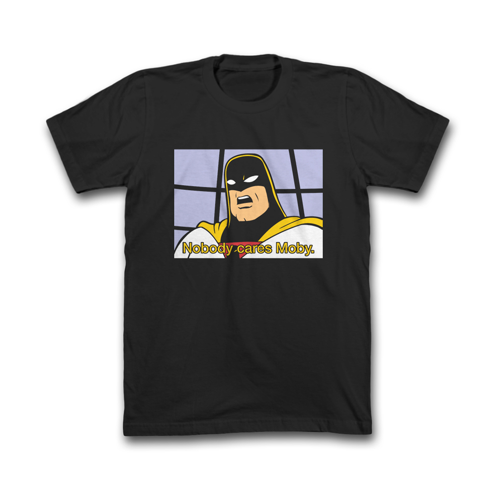 Space Ghost "Nobody cares, Moby" tee