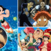 Astro Boy, Cowboy Bebop and One Piece are all popular examples of Japanese anime, while Castlevania (inset) was developed in the U.S.