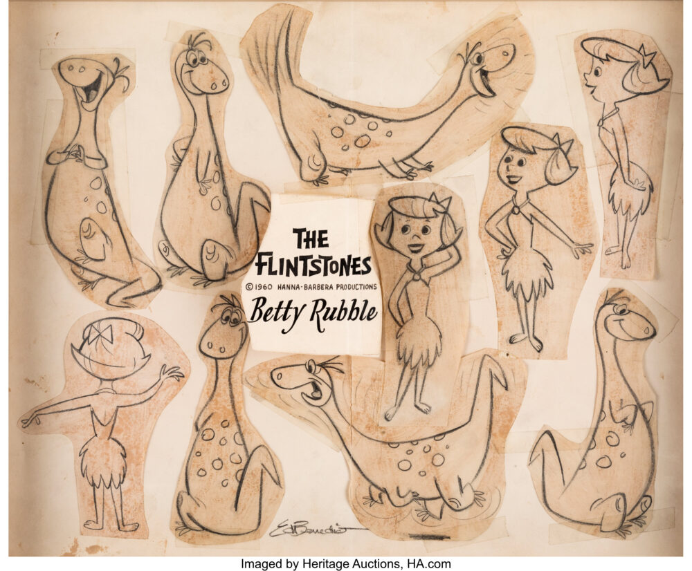 The Flintstones - Betty Rubble and Dino 