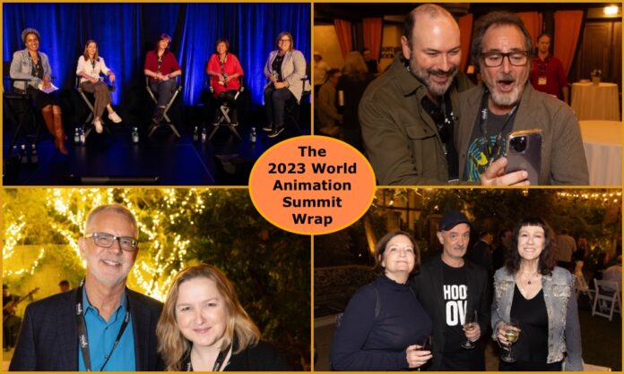 From top left, the Summit's Women in Animation Panel featured Camille Eden, Mary Coleman, Lauren Faust, Ellen Poon and Mandy Tankerson. 