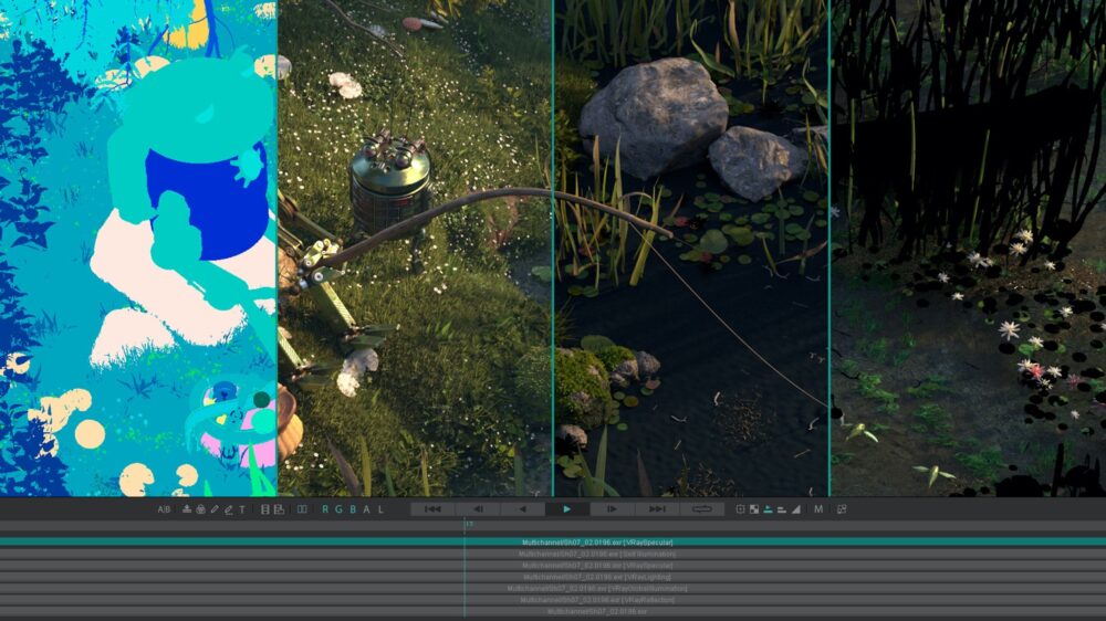 Chaos Player allows users to composite, color grade and edit layers while playback is running.