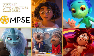 Animated Feature Nominees for the 2022 ADG and MPSE awards.