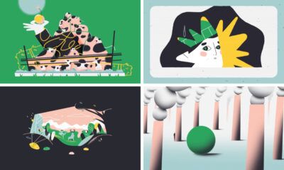 Climate Emergency segments by (clockwise from top left): Hend & Lamiaa, Ilona Poliszczuk, Martynas Auž and Dinos & Teacups