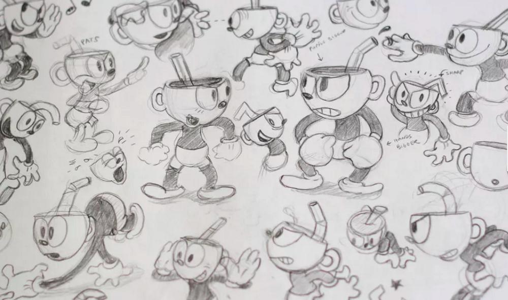 Cuphead character designs from the original game (Studio MDHR)