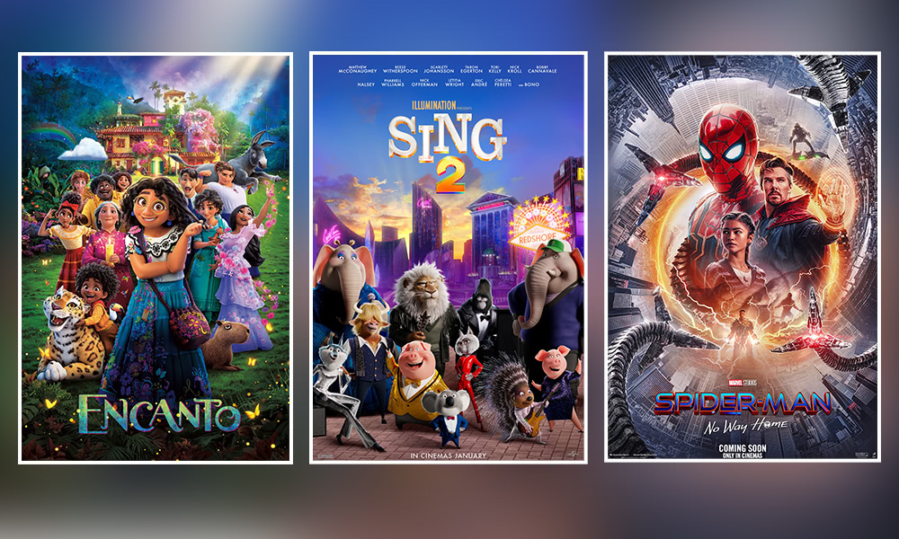 Encanto, Sing 2 and Spider-Man