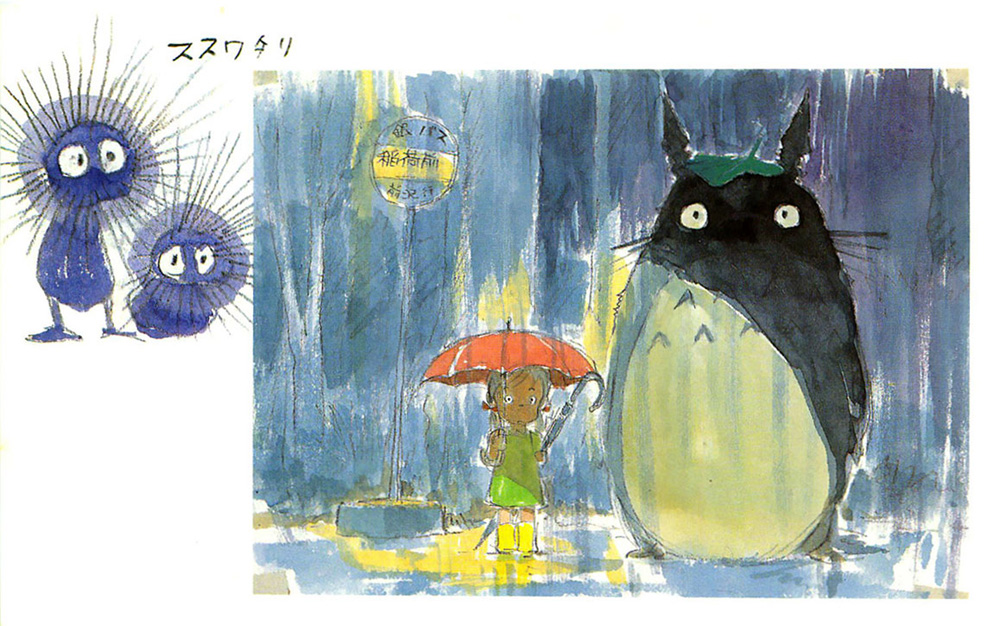 Concept art for My Neighbor Totoro by H. Miyazaki