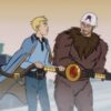 Hank and The Action Man (both voiced by Jackson Publick) run into each other dressed as Star Wars' Lando and Barbarella's Mark Hand in S7 E10 "The Saphrax Protocol," The Venture Bros. de facto series finale.