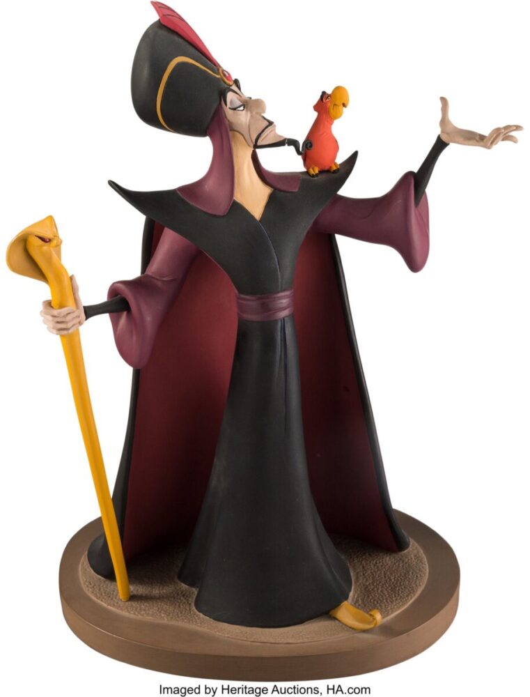 Limited edition model of Aladdin Jafar and Iago (Heritage Auctions)