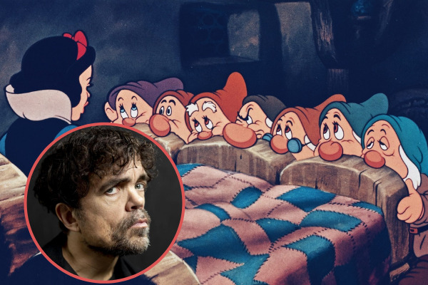 Snow White and the Seven Dwarfs (1937); Peter Dinklage [photo: Vicki Couchman for The Sunday Times]