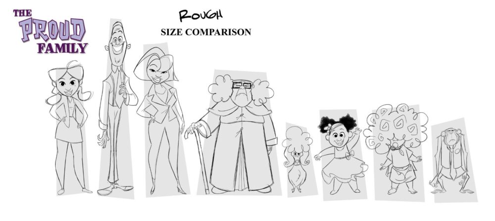 The Proud Family Size Comparison