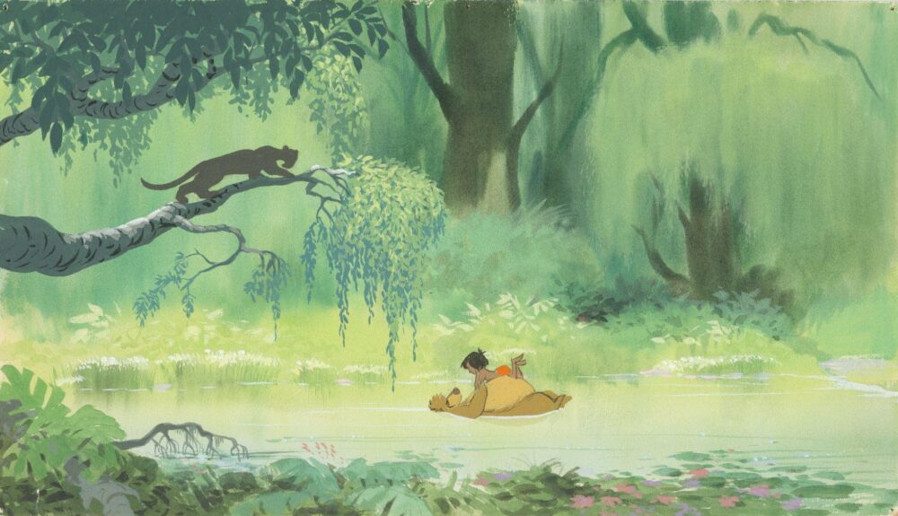 The Jungle Book concept art by Al Dempster (1911-2001), watercolor on paper (courtesy of David Pacheco © Disney)