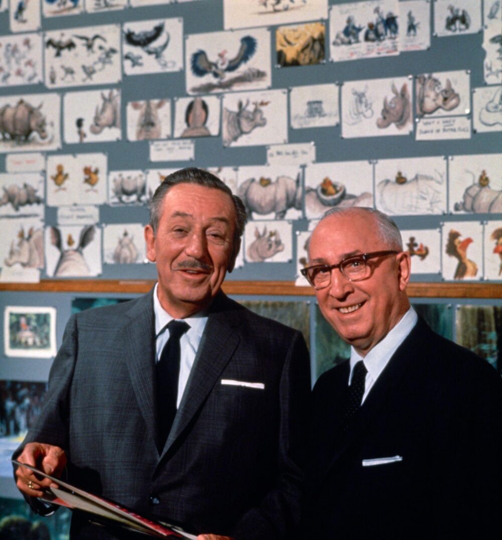Walt and Roy Disney during production of The Jungle Book (courtesy of the Walt Disney Photo Library © Disney)